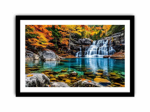 Autumn Waterfall Canvas Print
