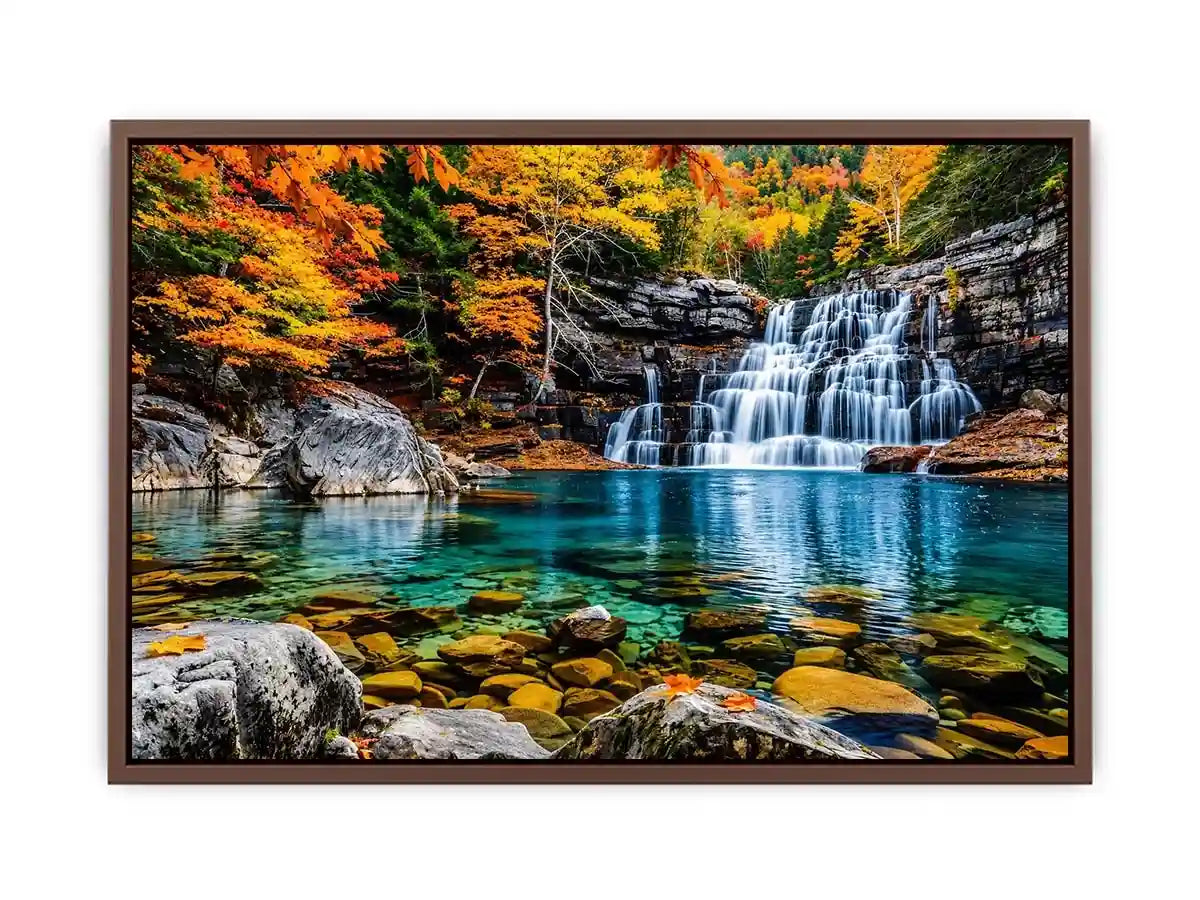 Autumn Waterfall Canvas Print