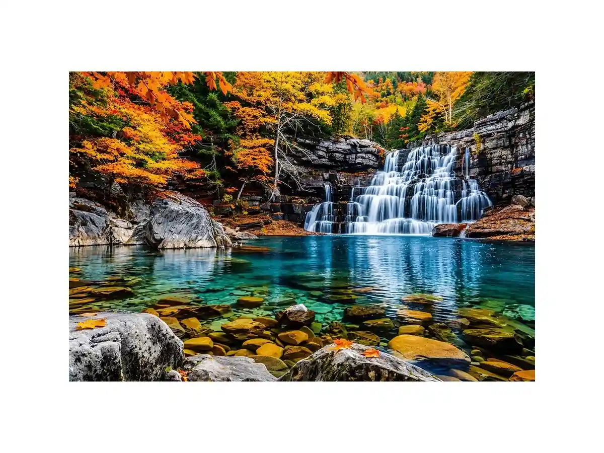 Autumn Waterfall Canvas Print