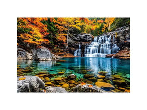 Autumn Waterfall Canvas Print