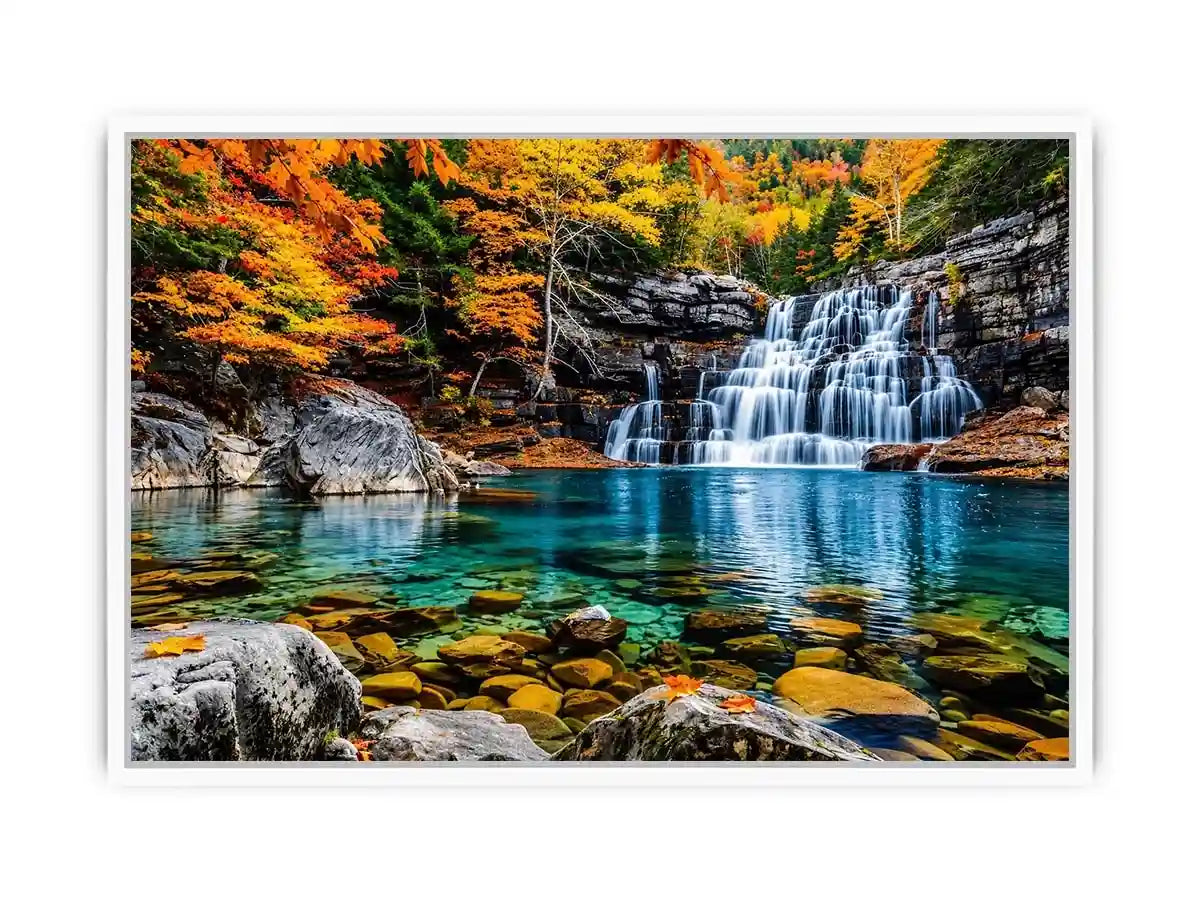 Autumn Waterfall Canvas Print