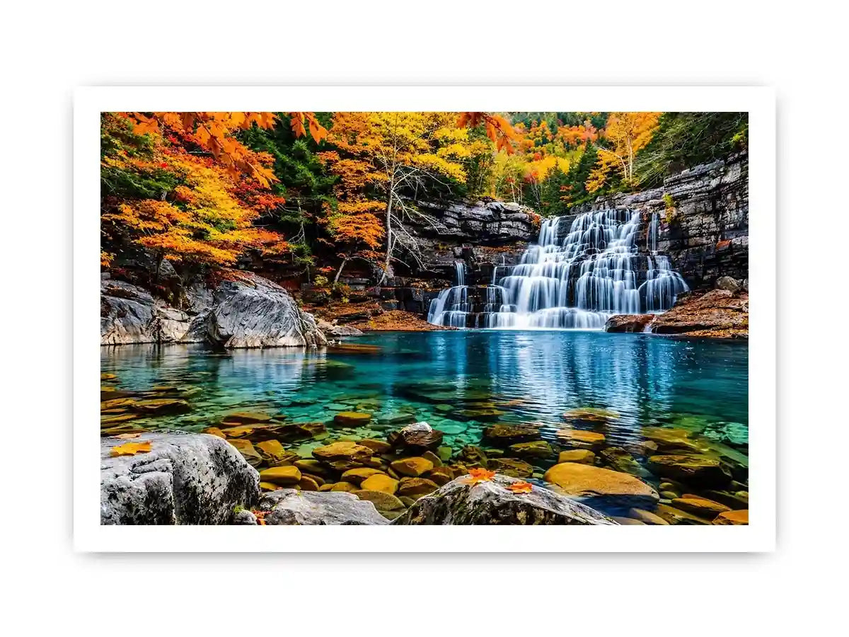 Autumn Waterfall Canvas Print