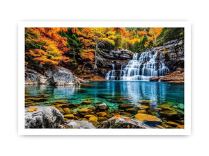 Autumn Waterfall Canvas Print