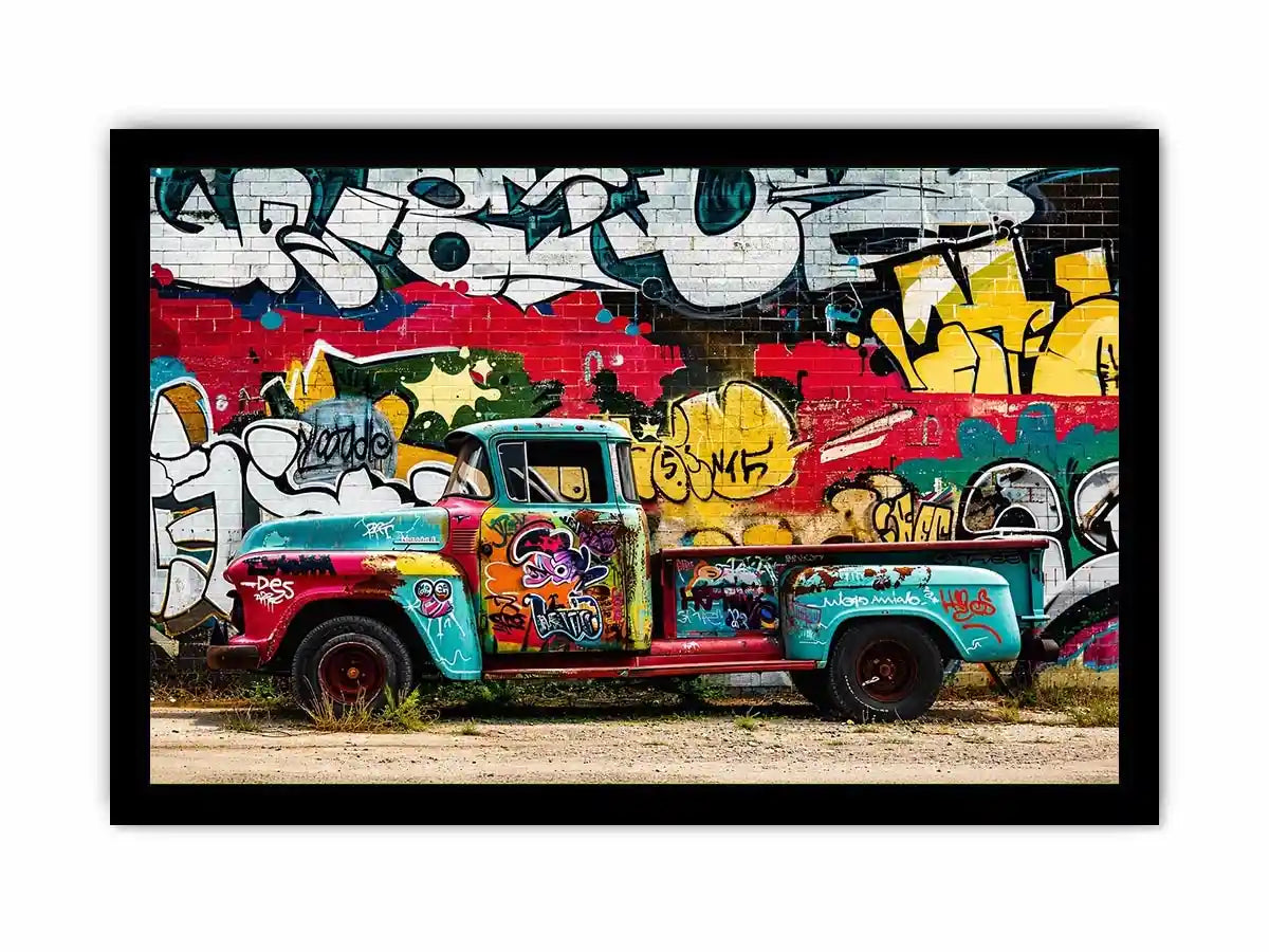 Graffiti Truck Canvas Print