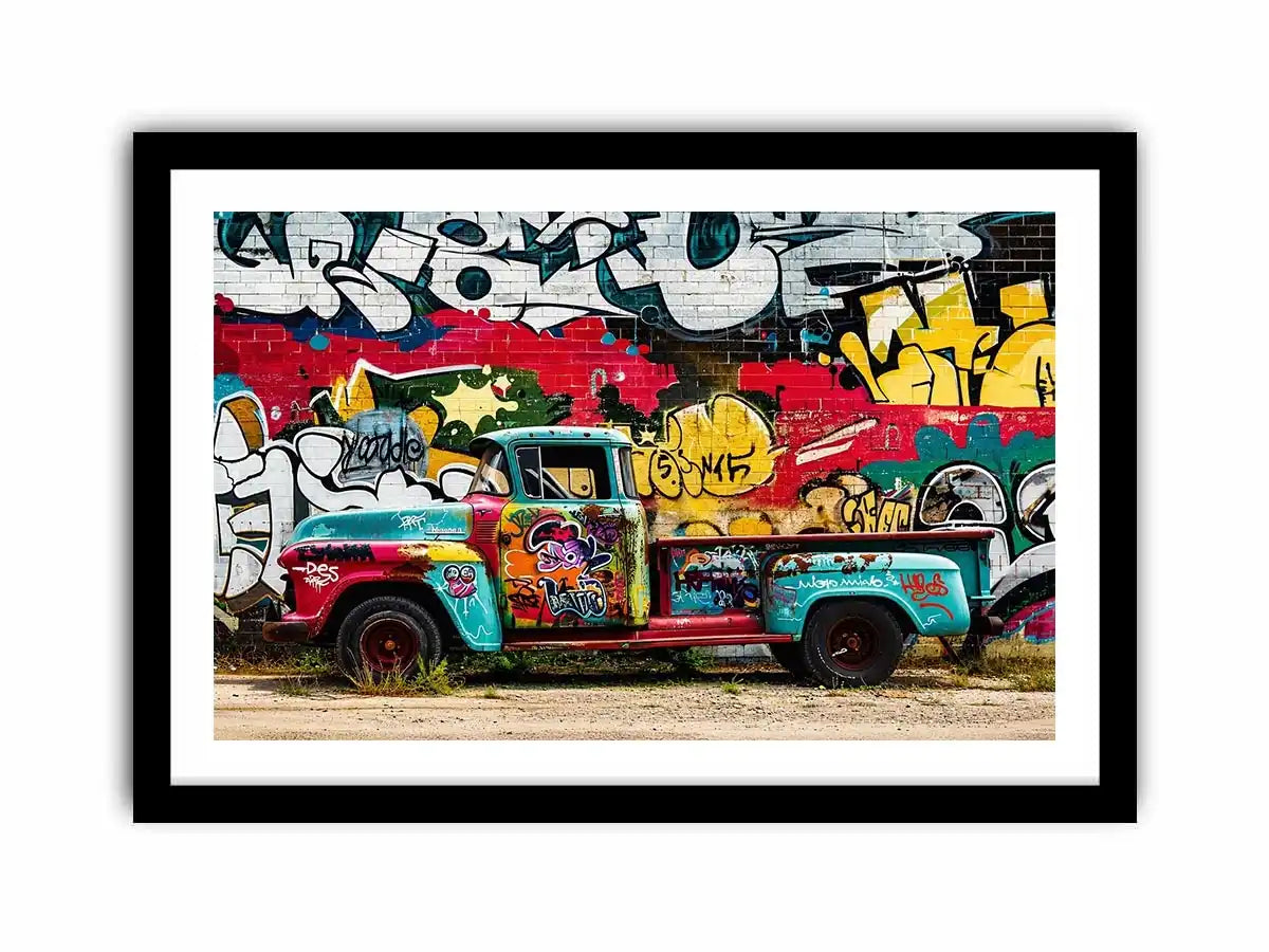 Graffiti Truck Canvas Print