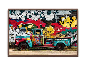 Graffiti Truck Canvas Print