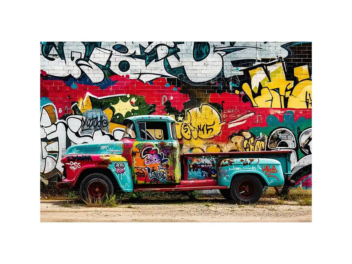 Graffiti Truck Canvas Print