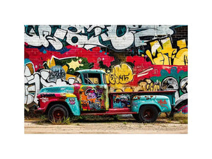 Graffiti Truck Canvas Print