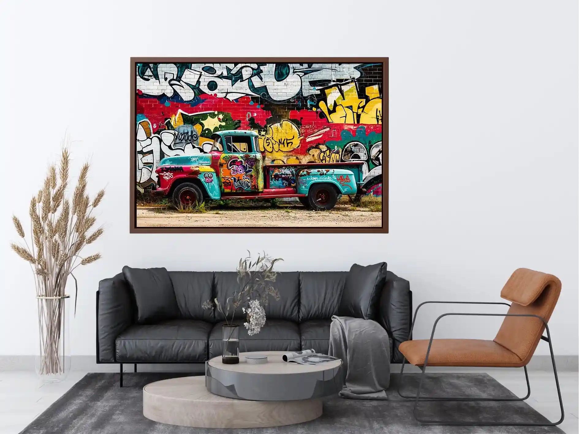 Graffiti Truck Canvas Print