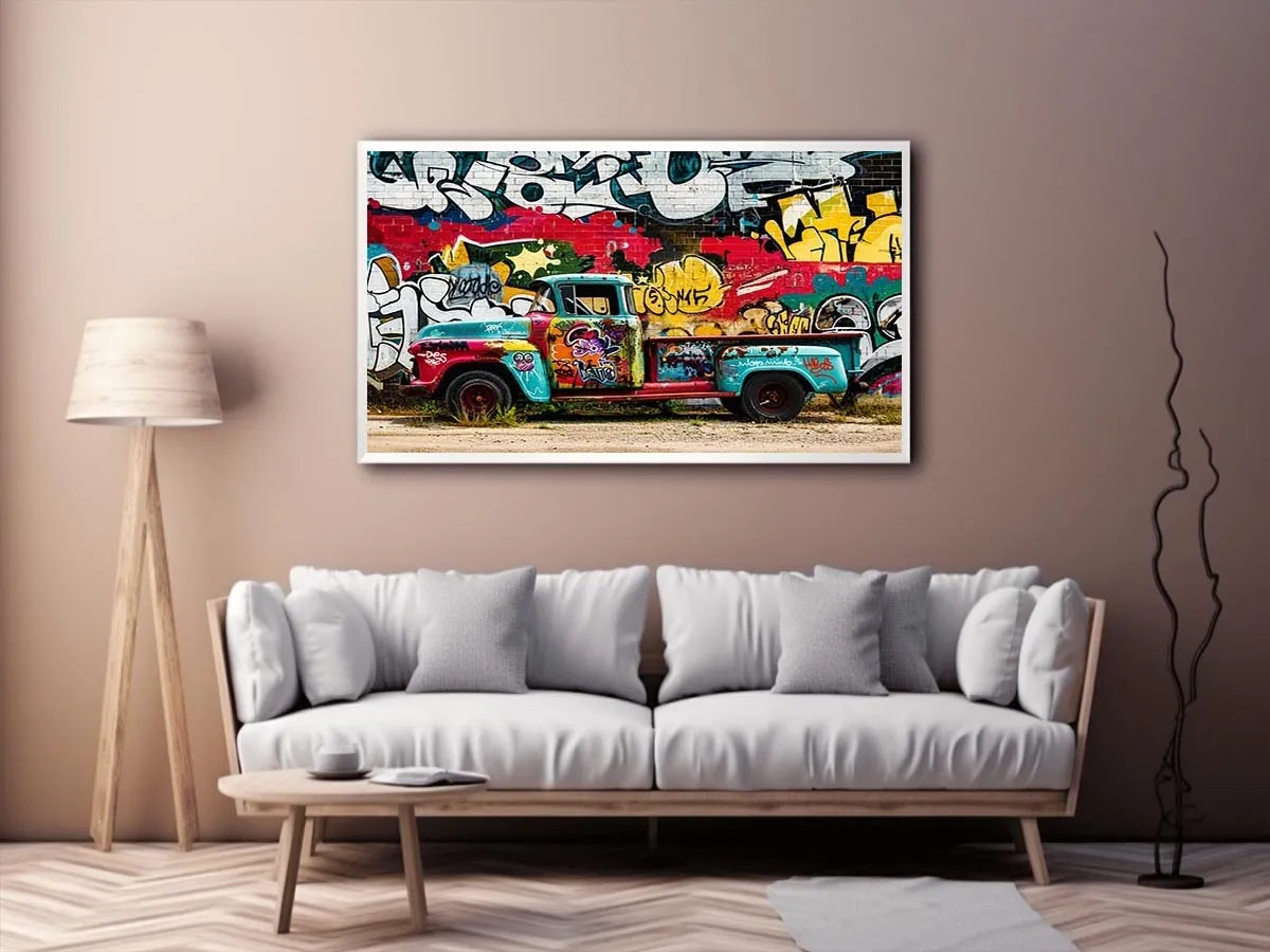 Graffiti Truck Canvas Print