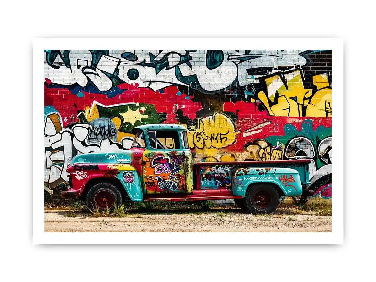 Graffiti Truck Canvas Print