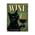Sophisticated cat and wine design