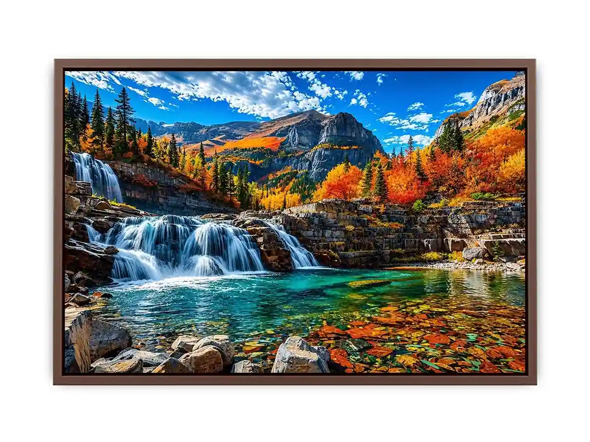 Waterfall Landscape Canvas Print