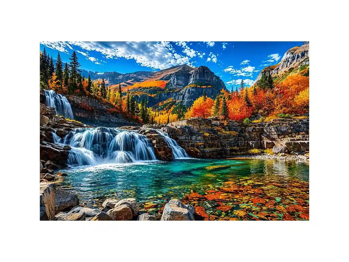Waterfall Landscape Canvas Print