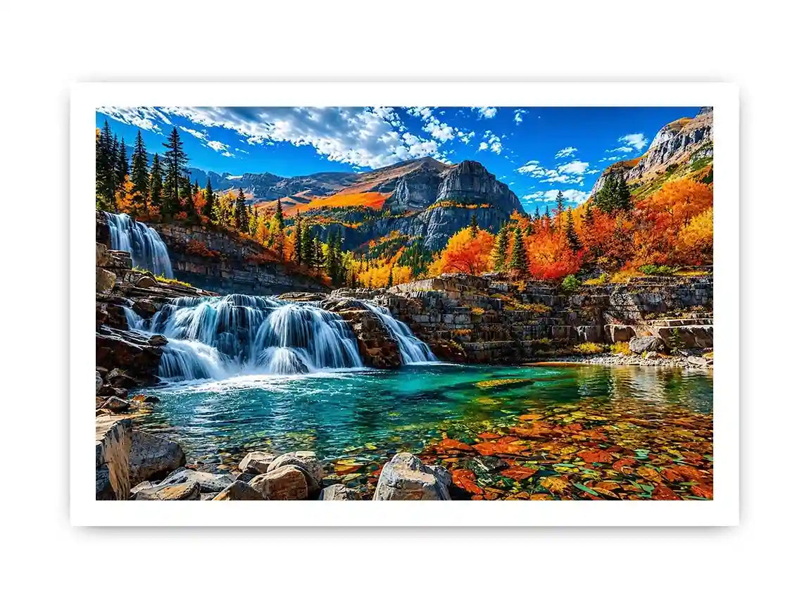 Waterfall Landscape Canvas Print