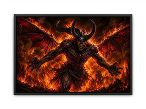 Devil on Fire Canvas Print