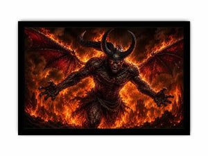 Devil on Fire Canvas Print