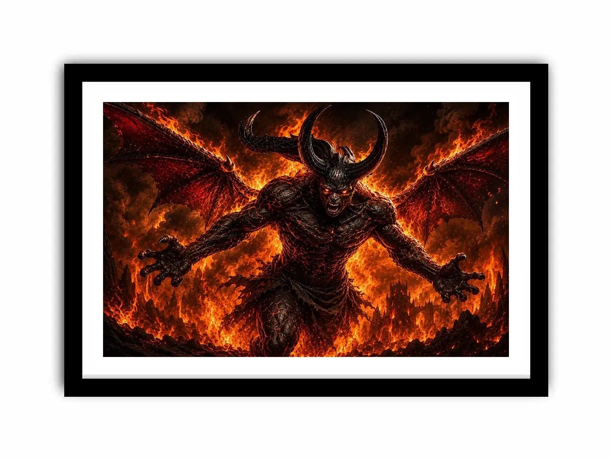 Devil on Fire Canvas Print
