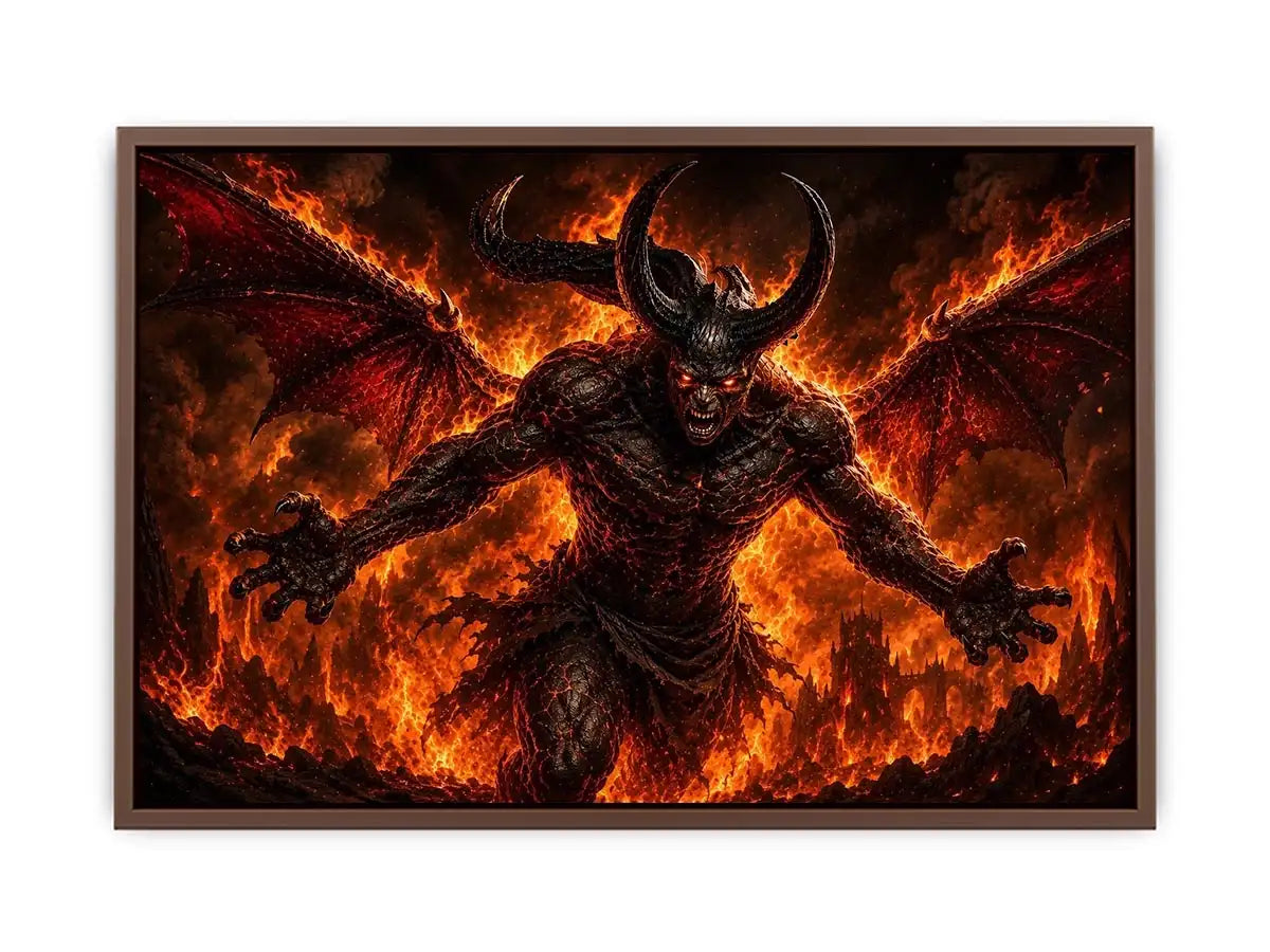Devil on Fire Canvas Print