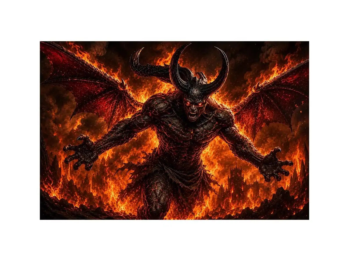 Devil on Fire Canvas Print