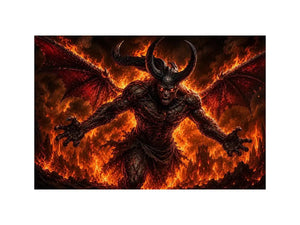 Devil on Fire Canvas Print