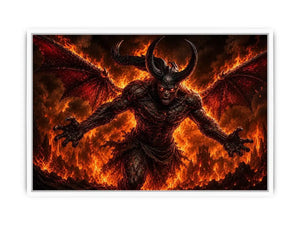 Devil on Fire Canvas Print