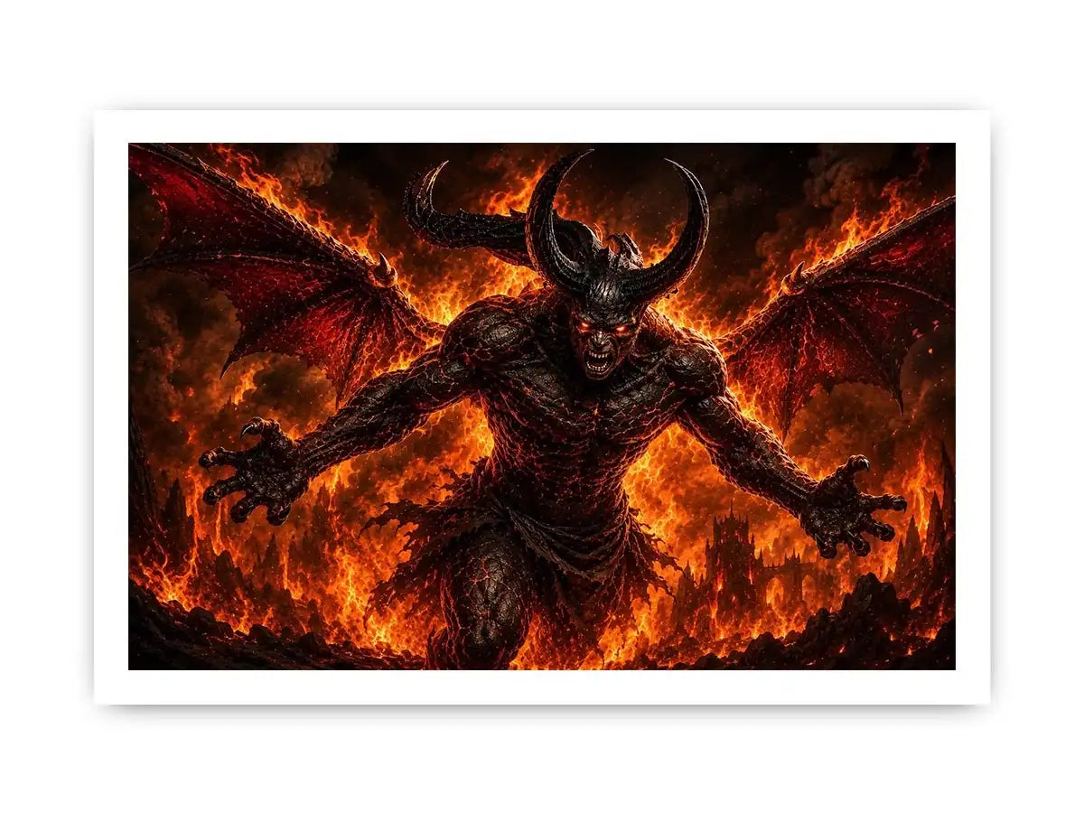 Devil on Fire Canvas Print