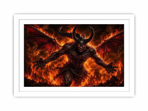 Devil on Fire Canvas Print