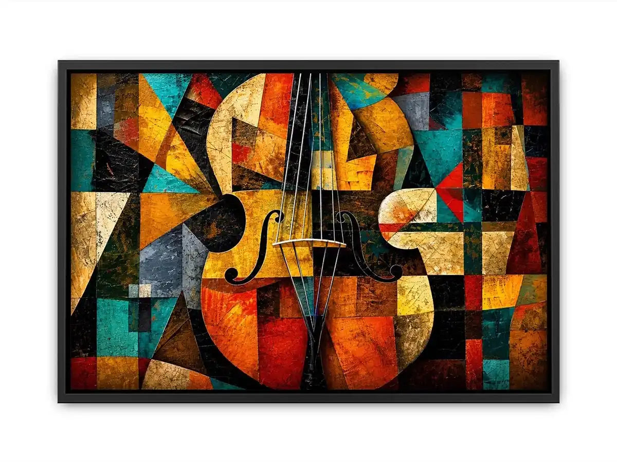 Cubism Violin Canvas Print