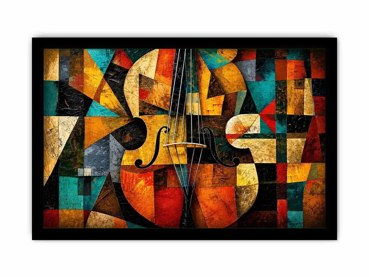 Cubism Violin Canvas Print