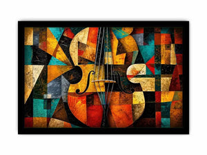 Cubism Violin Canvas Print