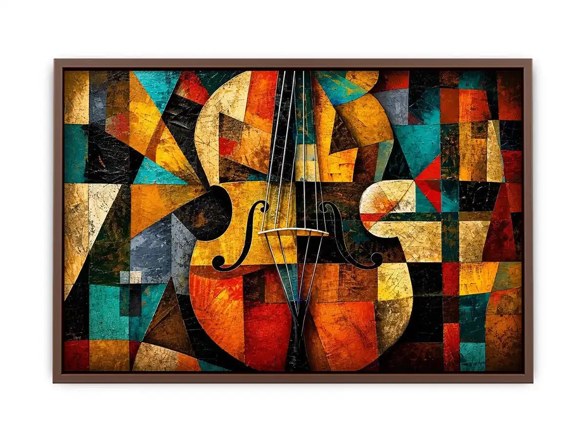Cubism Violin Canvas Print