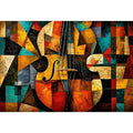 Cubism Violin Canvas Print