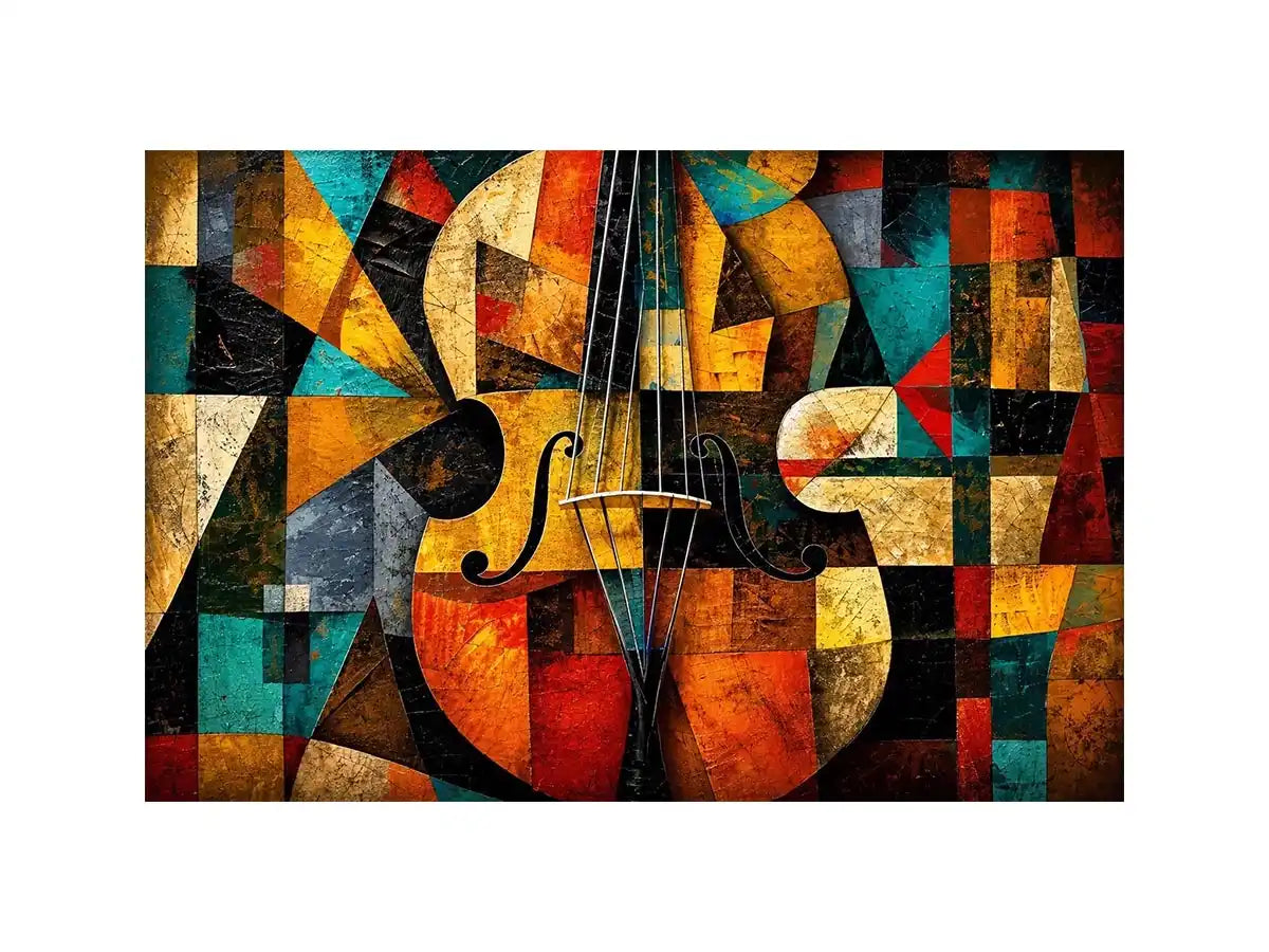 Cubism Violin Canvas Print
