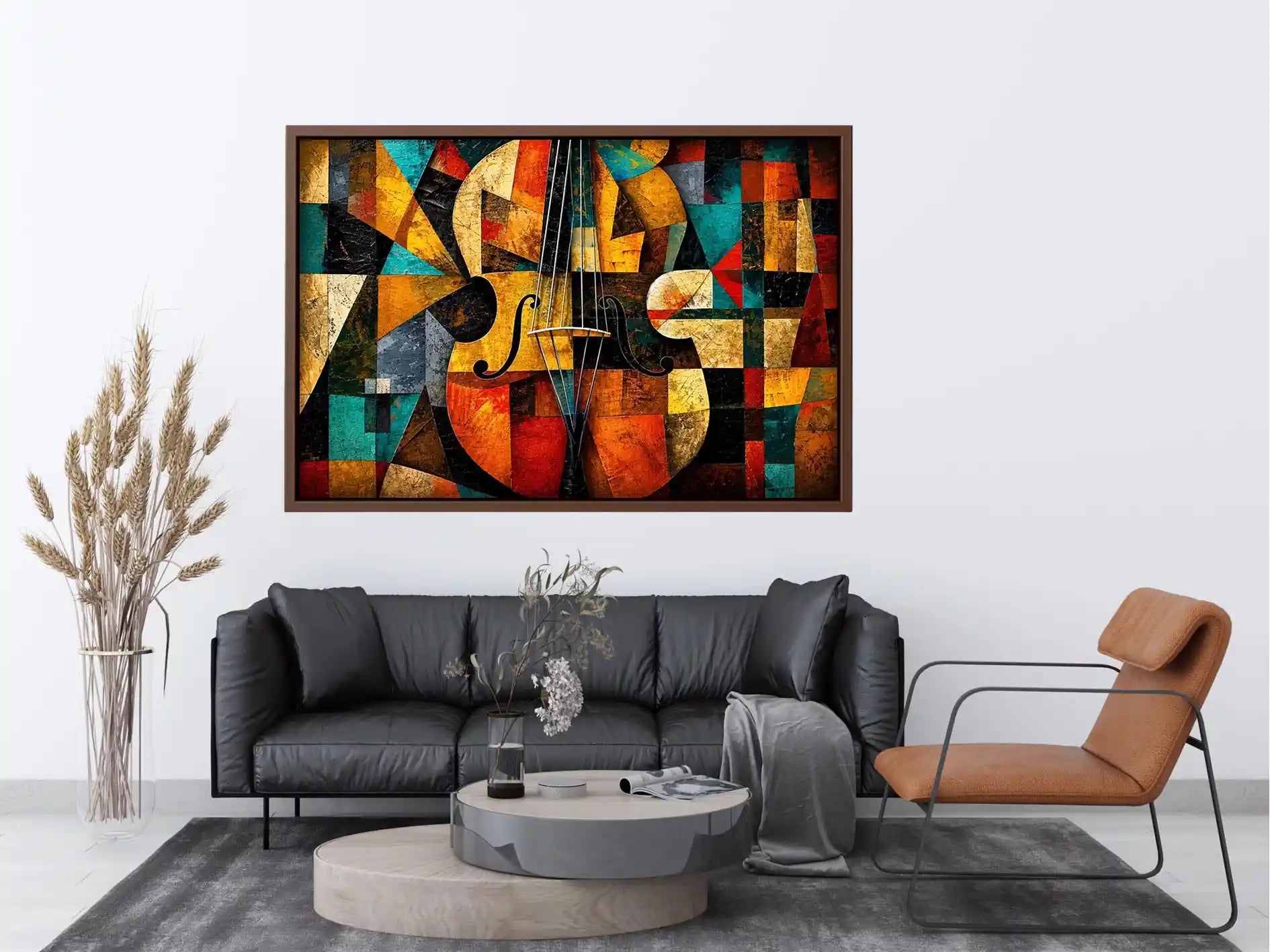 Cubism Violin Canvas Print