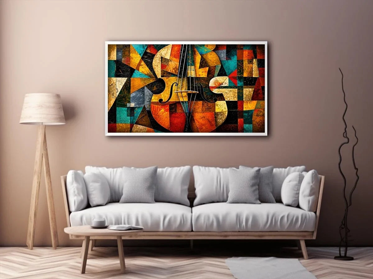 Cubism Violin Canvas Print