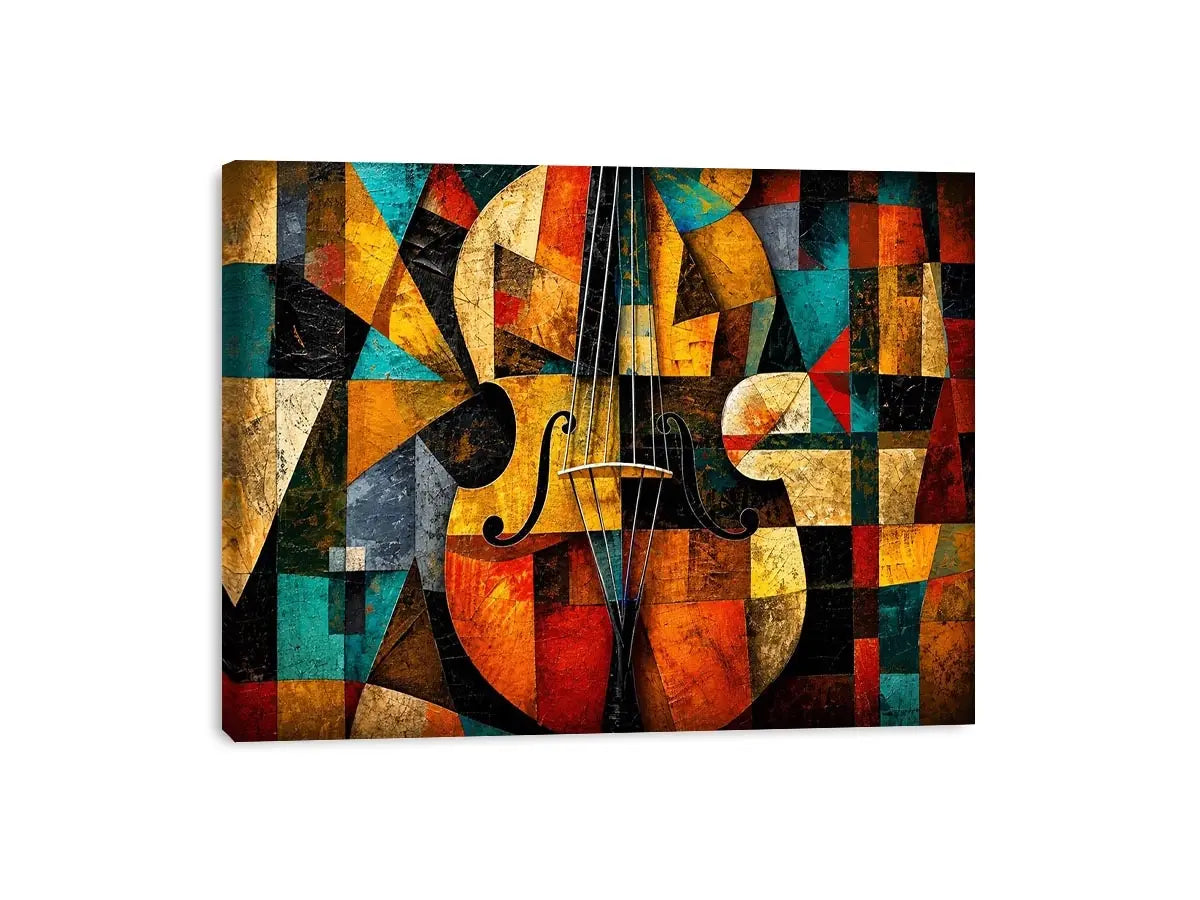 Cubism Violin Canvas Print
