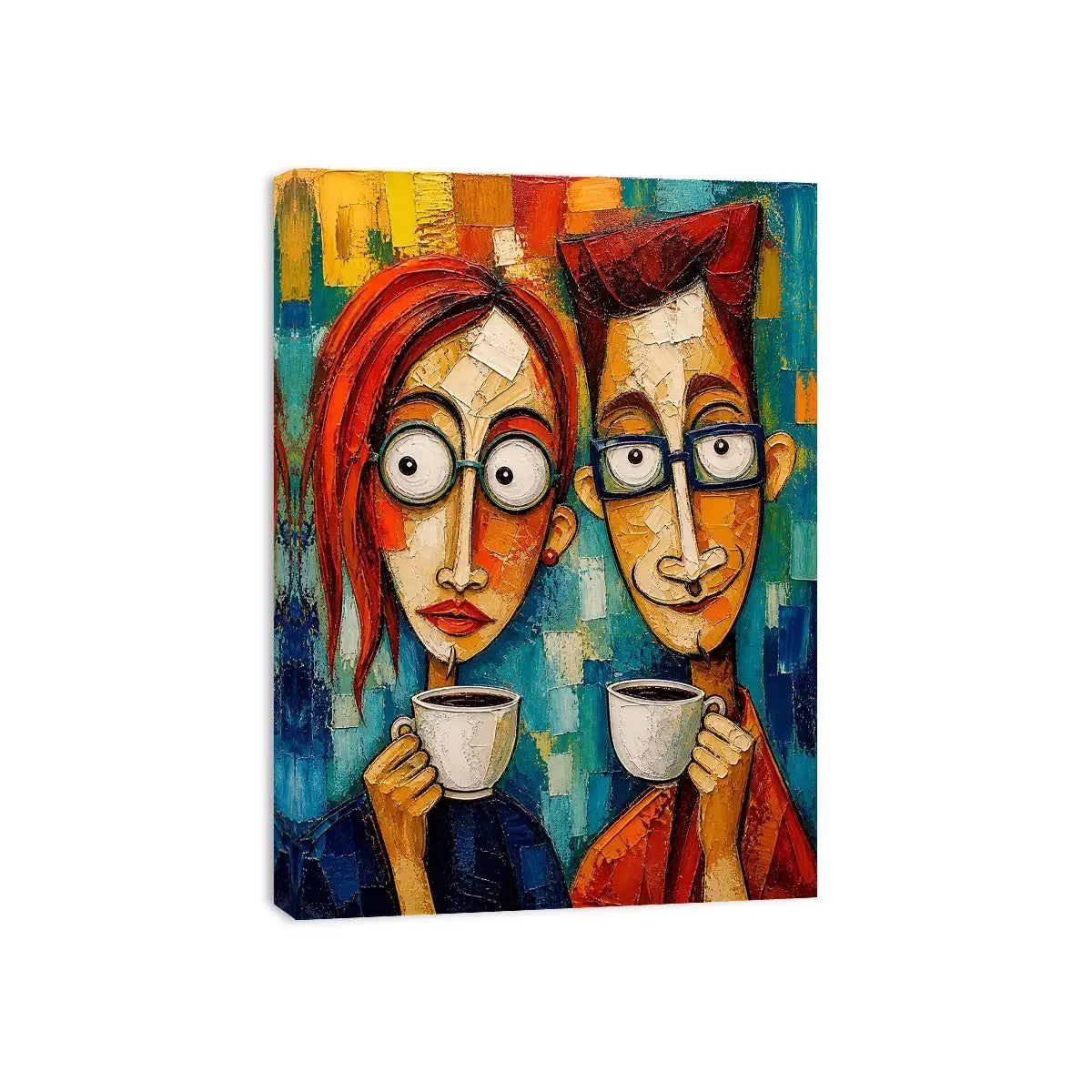 Coffee break in abstract colors
