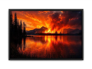 Lake on Fire Canvas Print