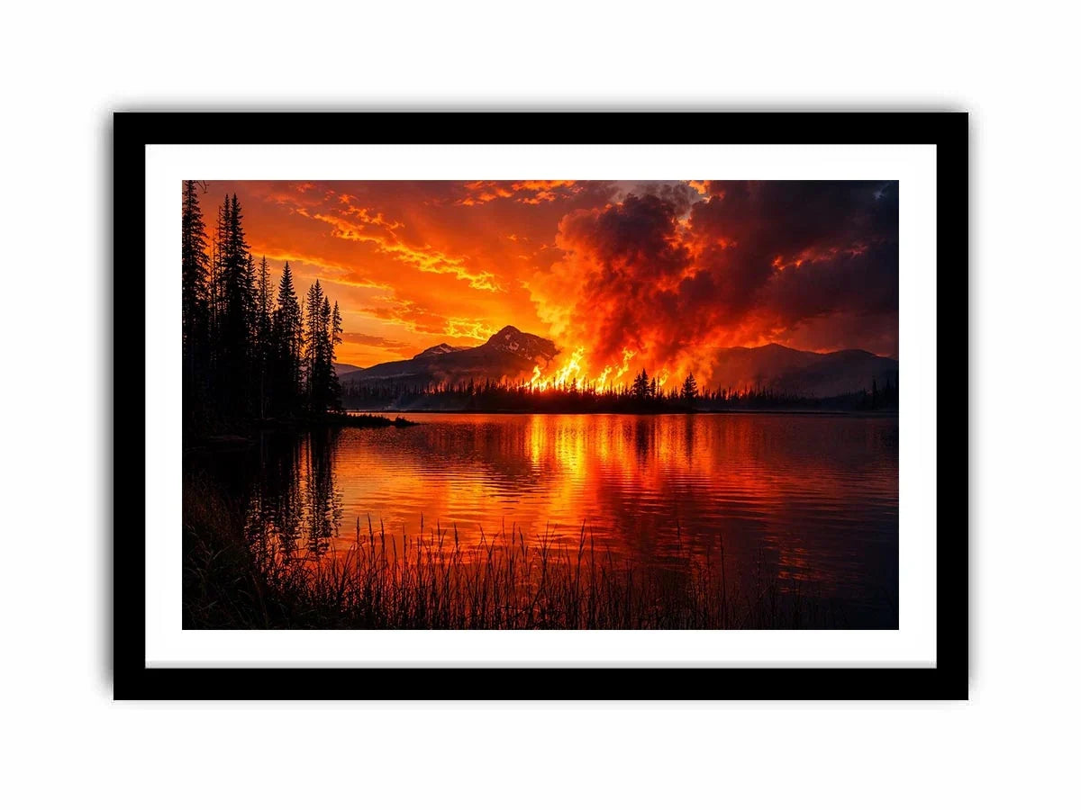 Lake on Fire Canvas Print