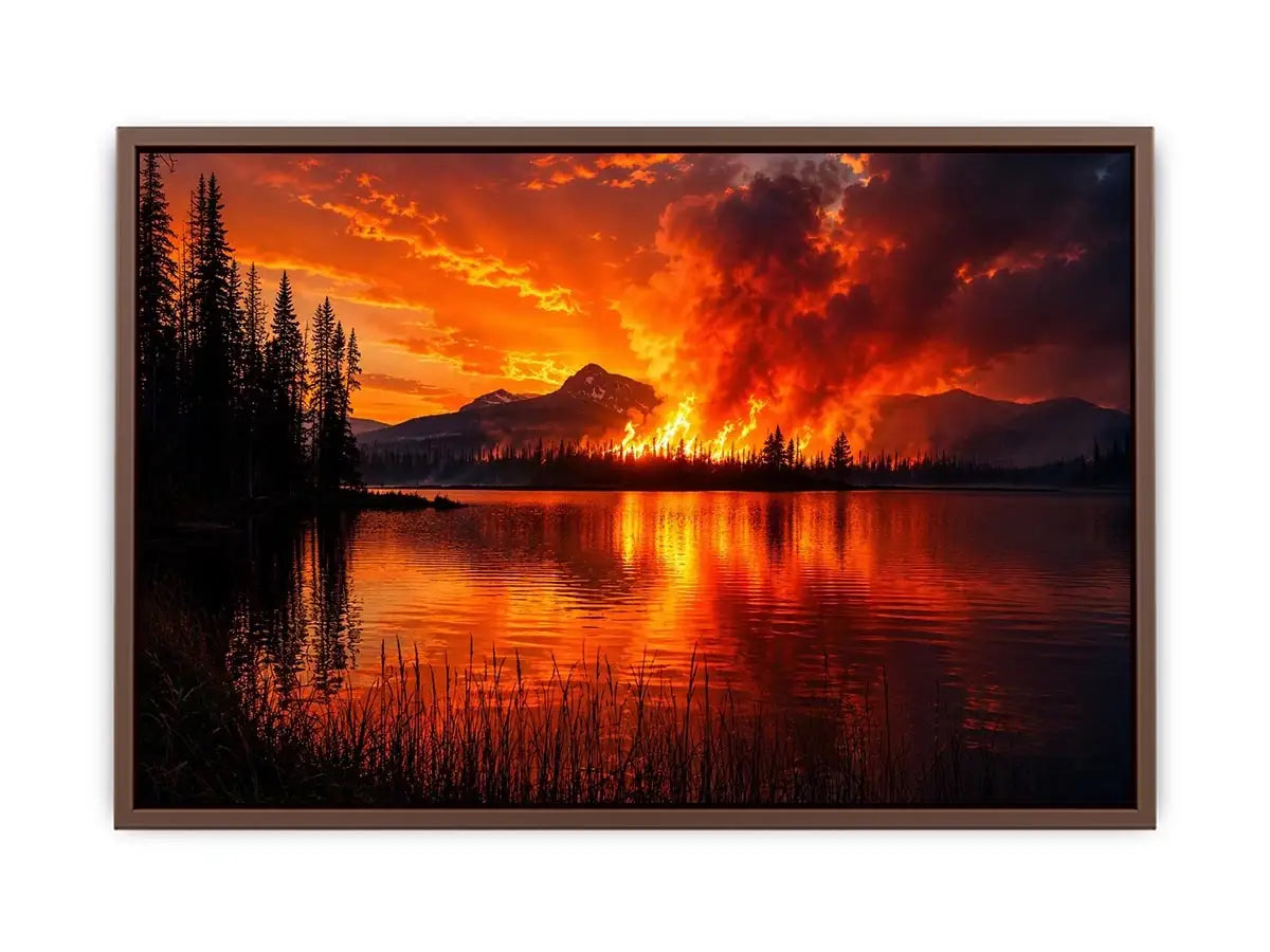 Lake on Fire Canvas Print