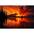 Lake on Fire Canvas Print