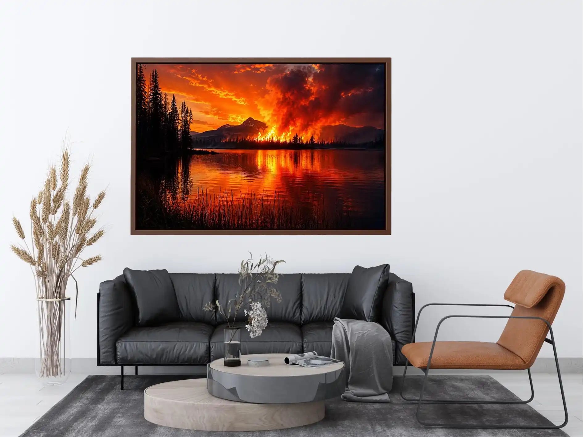 Lake on Fire Canvas Print