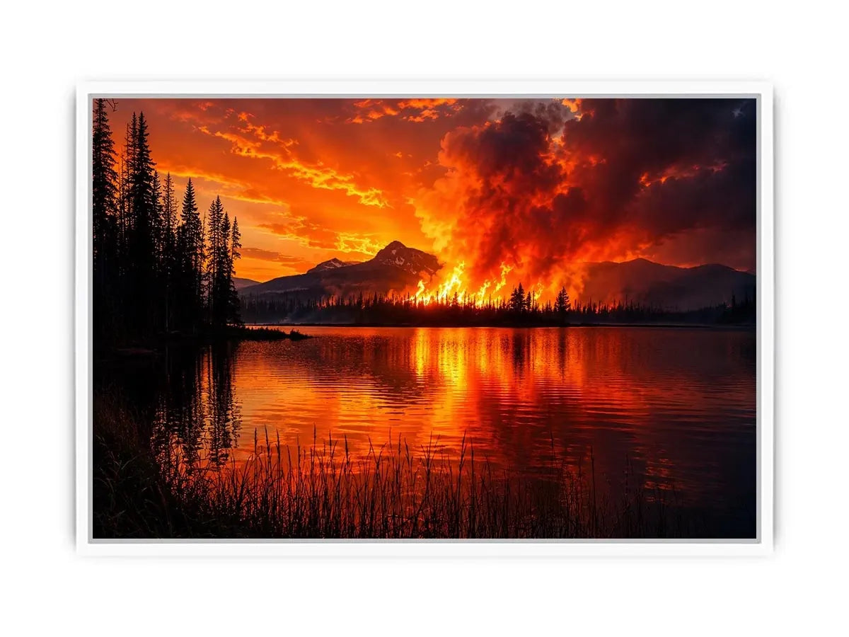 Lake on Fire Canvas Print