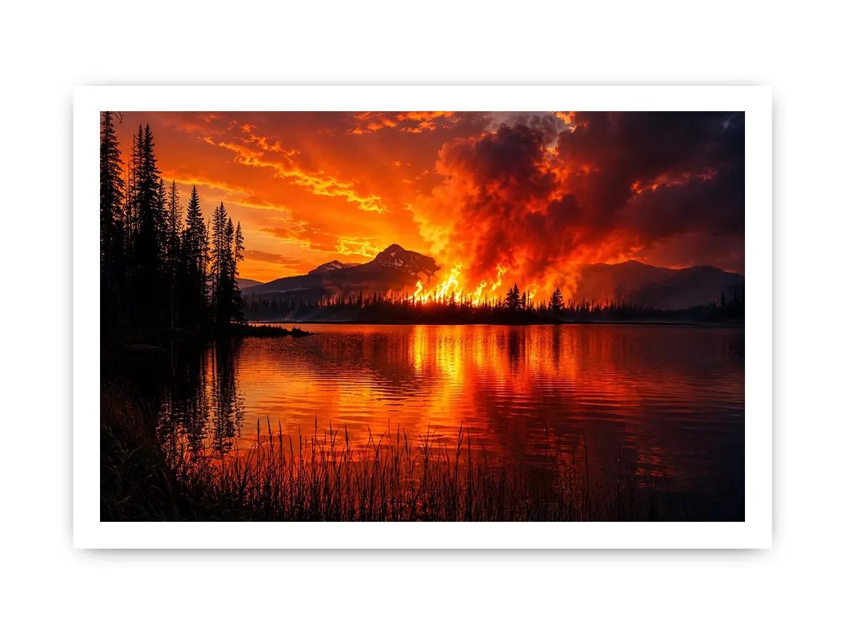 Lake on Fire Canvas Print