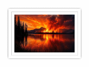 Lake on Fire Canvas Print