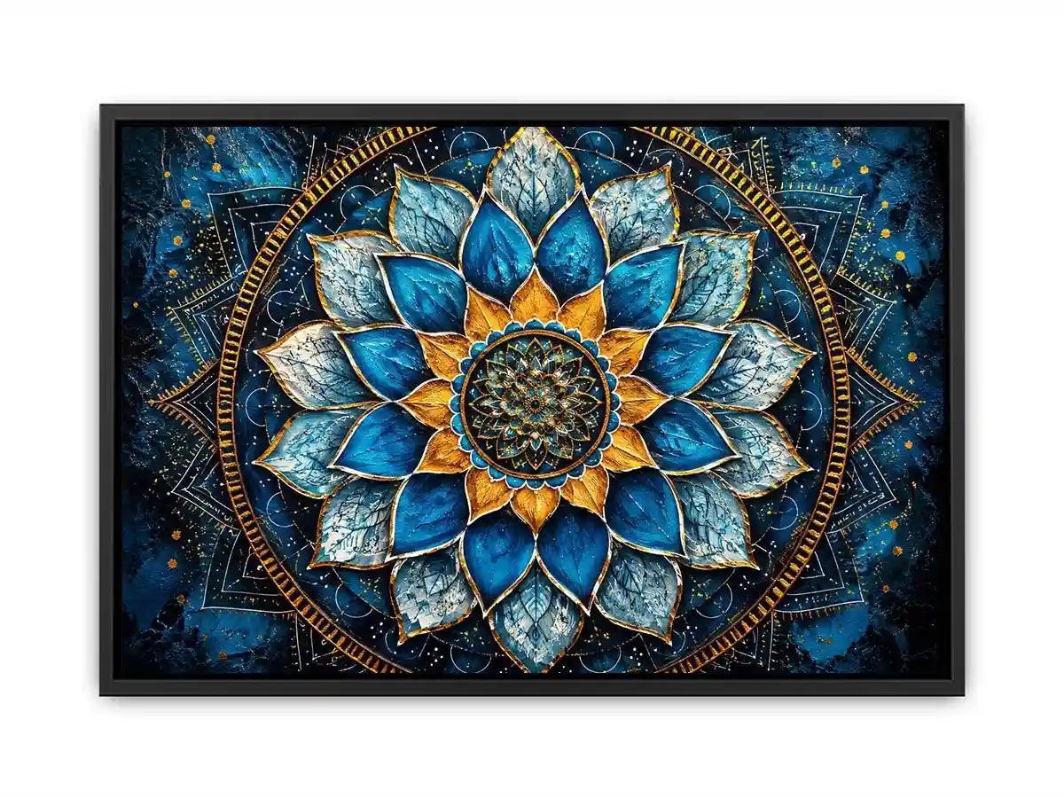 Azure Lotus Serenity Canvas Print