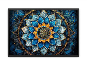 Azure Lotus Serenity Canvas Print