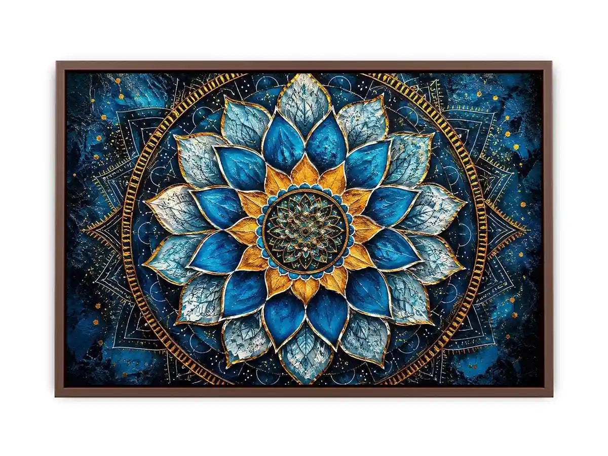 Azure Lotus Serenity Canvas Print