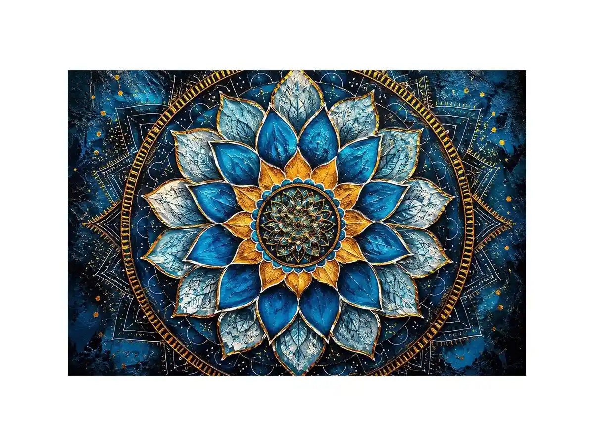 Azure Lotus Serenity Canvas Print